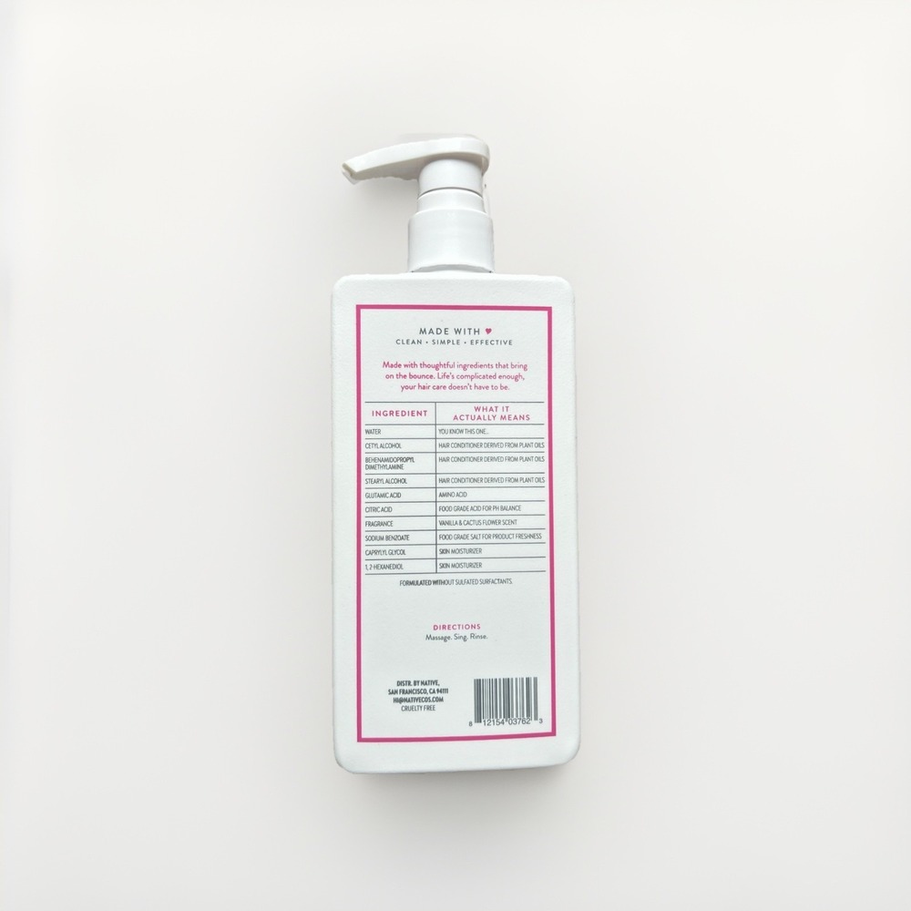 Native Vanilla & Cactus Flower Volumizing Conditioner 16.5oz New - Picture 2 of 2